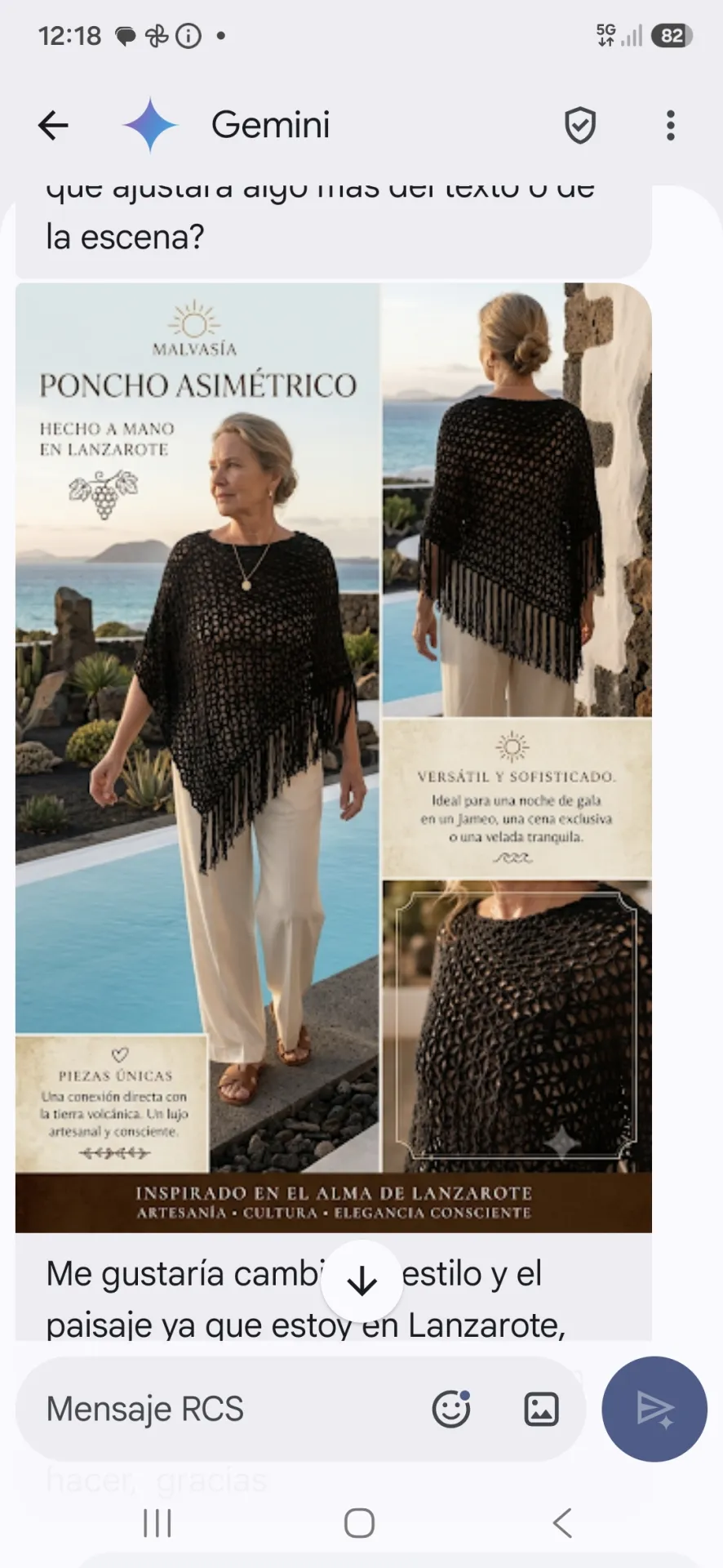 Poncho asimétrico 