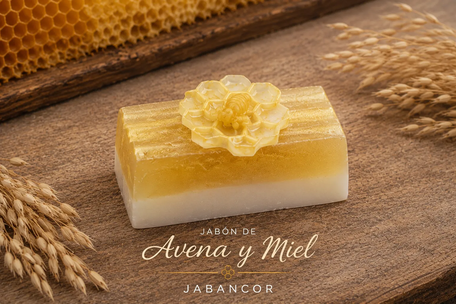 Jabón de glicerina de avena y miel