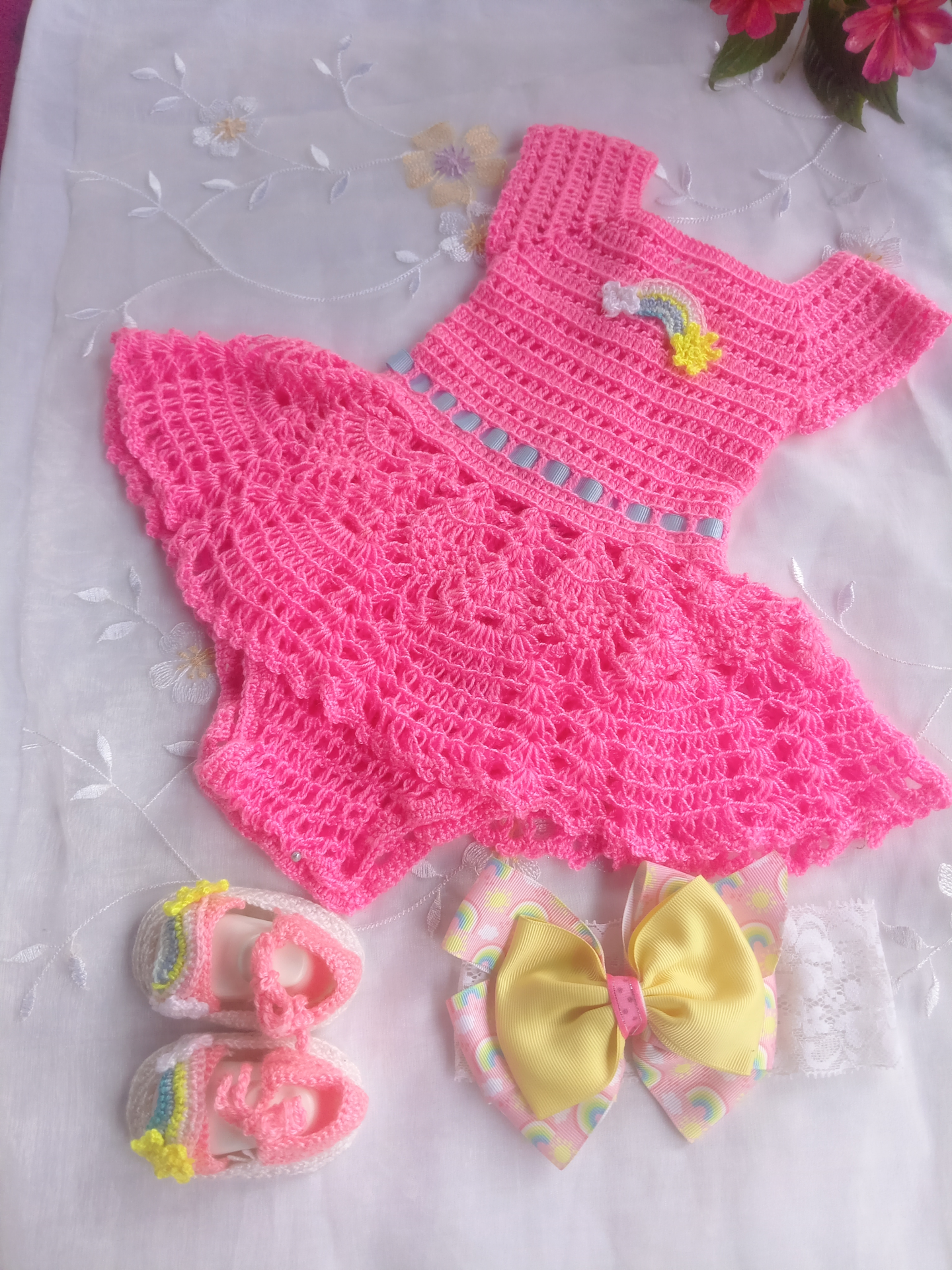 Vestido de bebé niña "set arco iris" - Imagen 4
