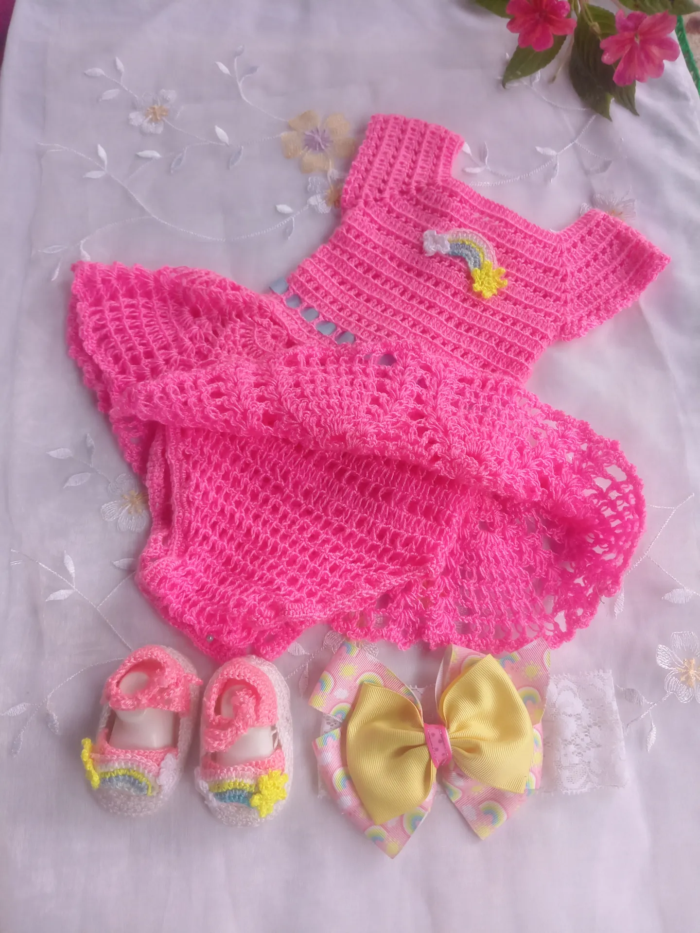 Vestido de bebé niña "set arco iris" - Imagen 3