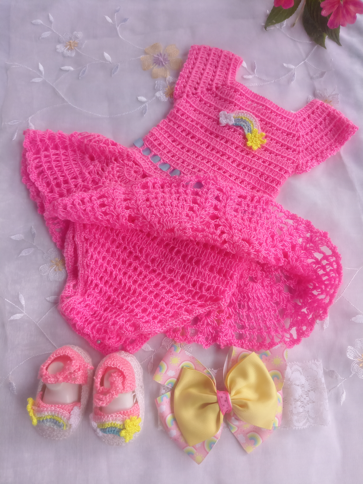 Vestido de bebé niña "set arco iris" - Imagen 5