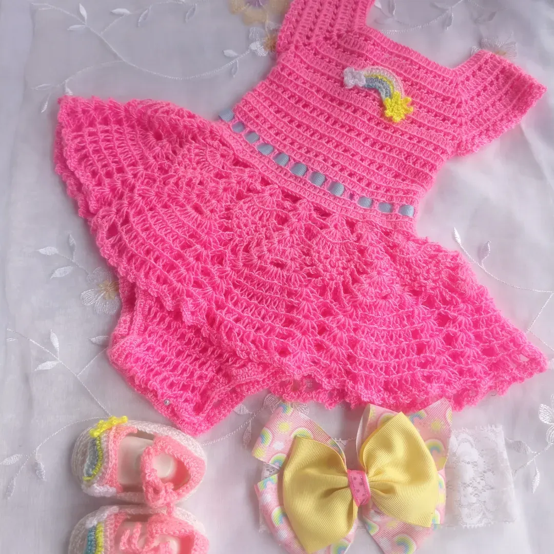 Vestido de bebé niña "set arco iris" - Imagen 2