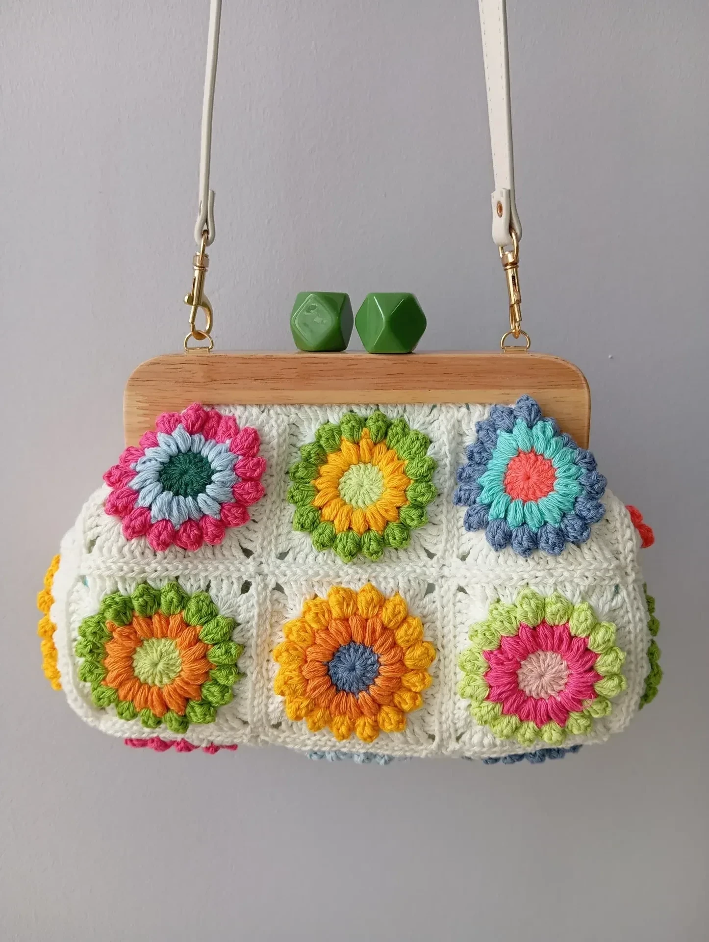 Bolso cartera crochet