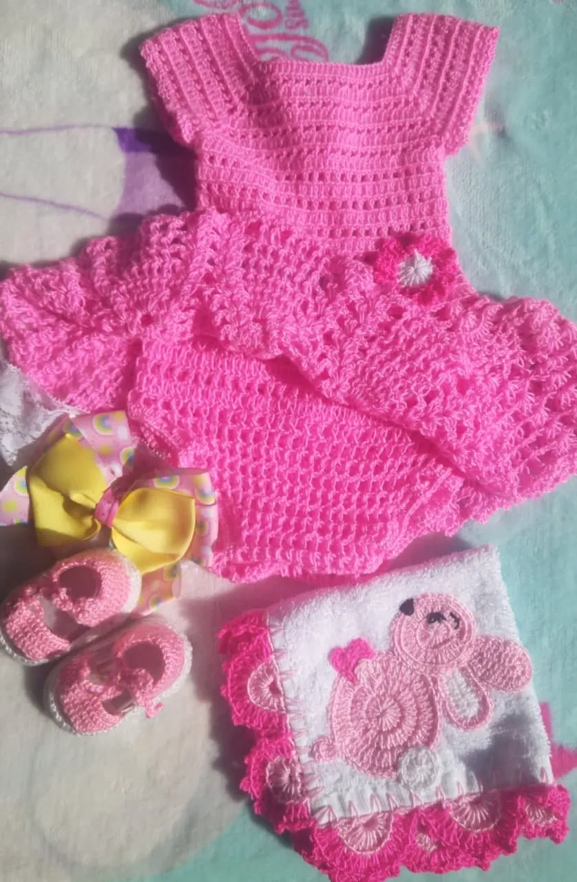 Vestido de bebé niña "set arco iris"