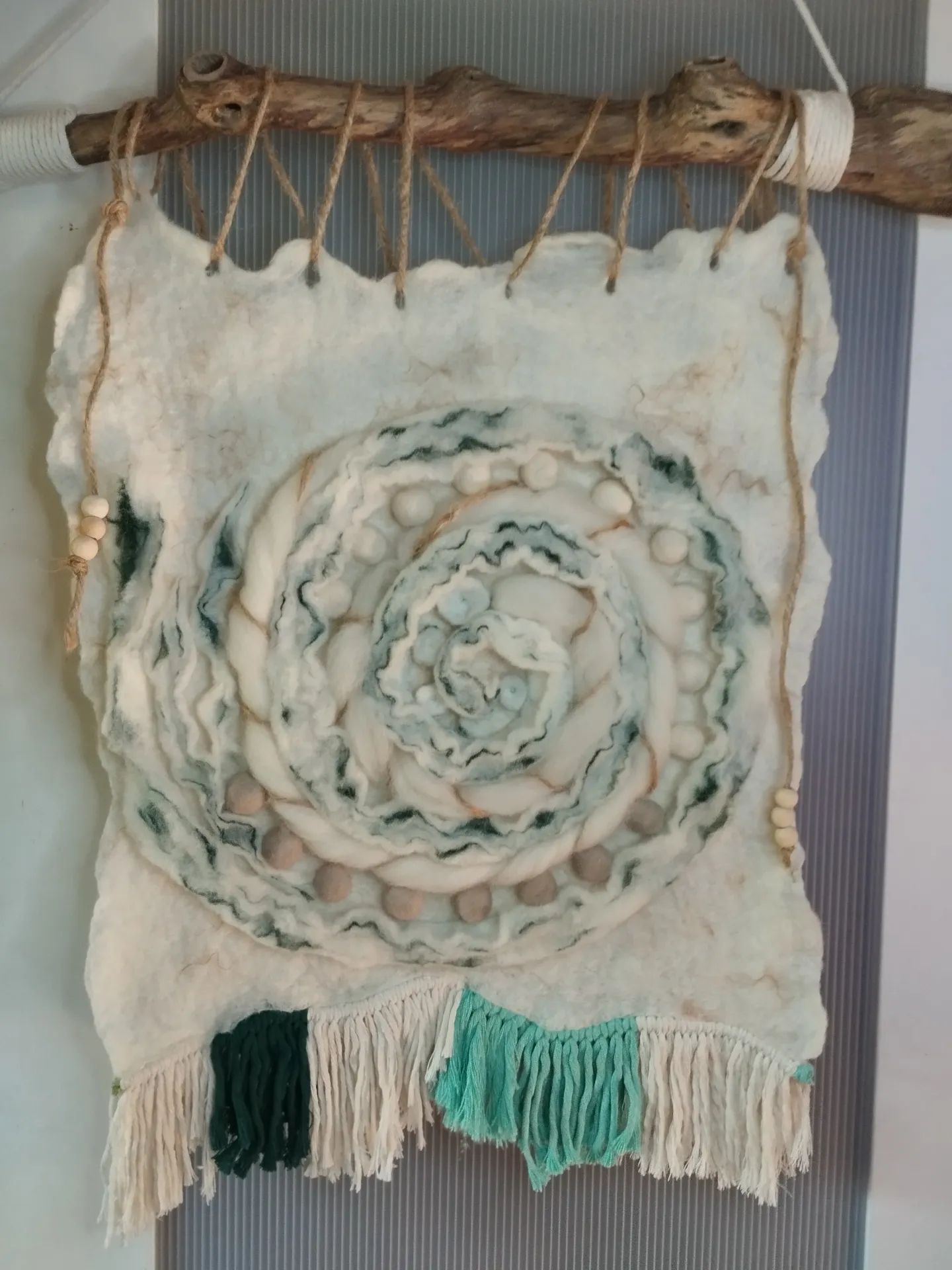 Tapiz mar y nácar