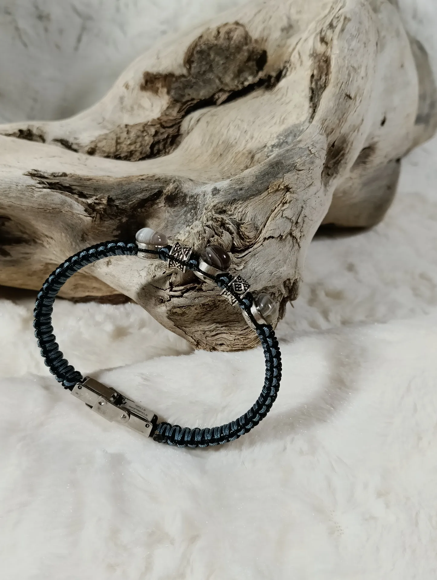 Pulsera hombre/unisex ágata botswana  - Imagen 3