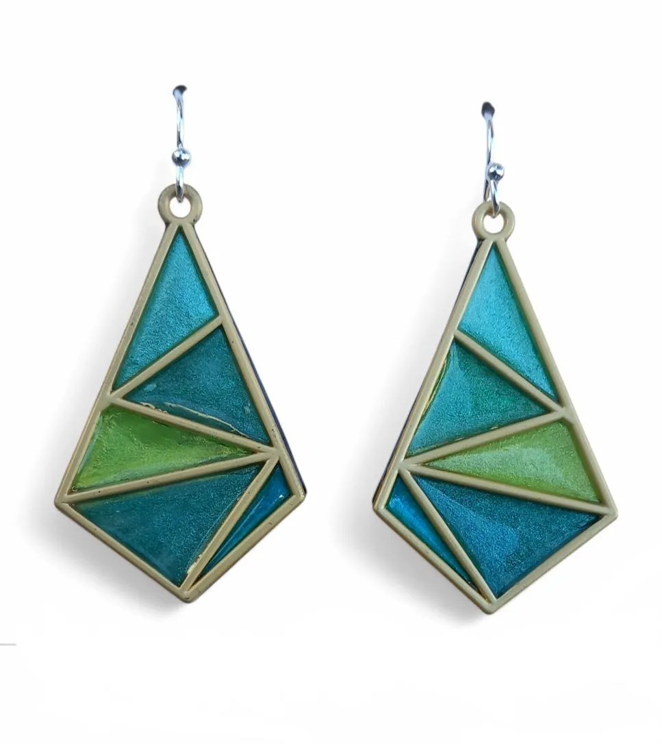 Pendientes esmaltes verdes