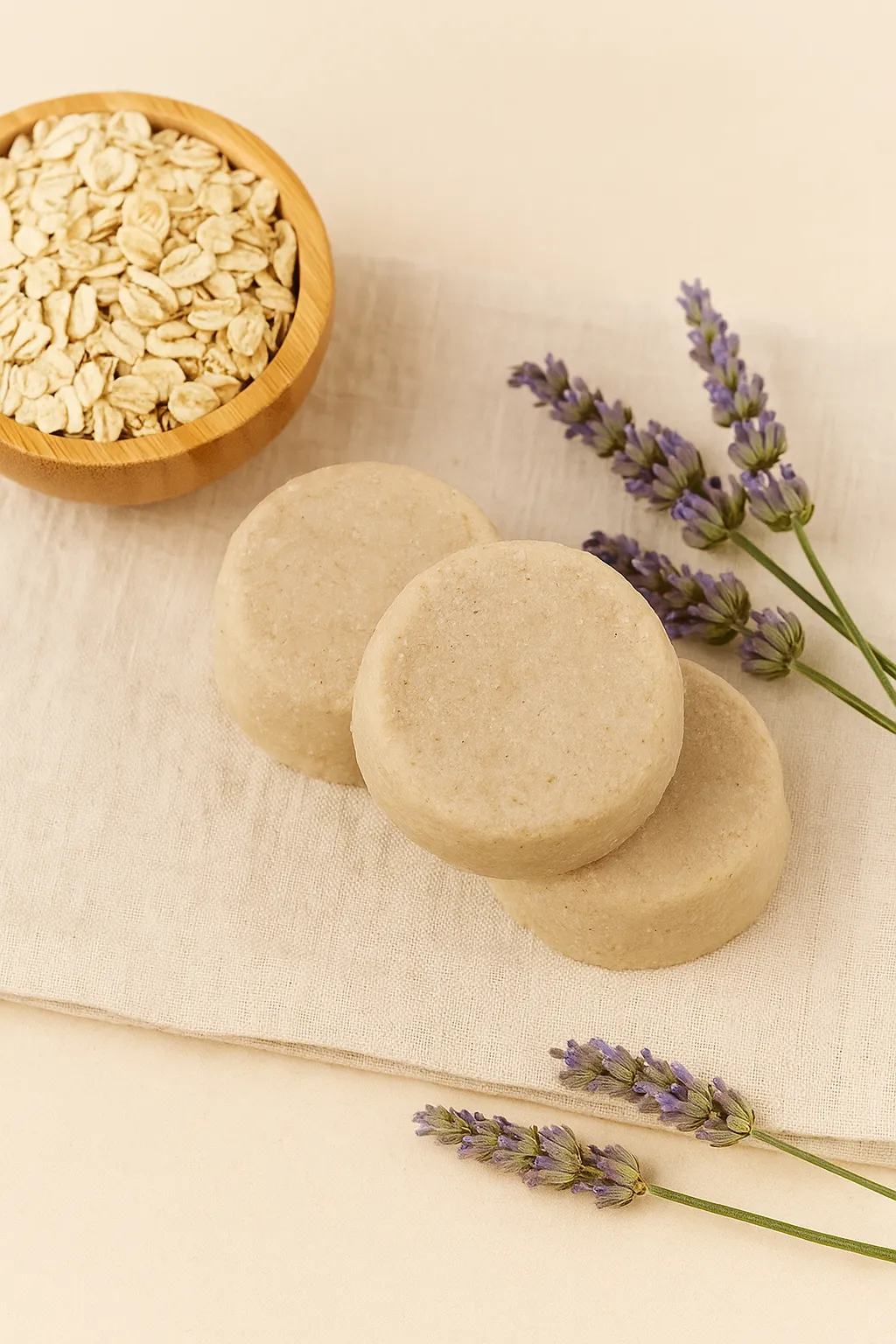 Champú sólido natural para cuero cabelludo sensible