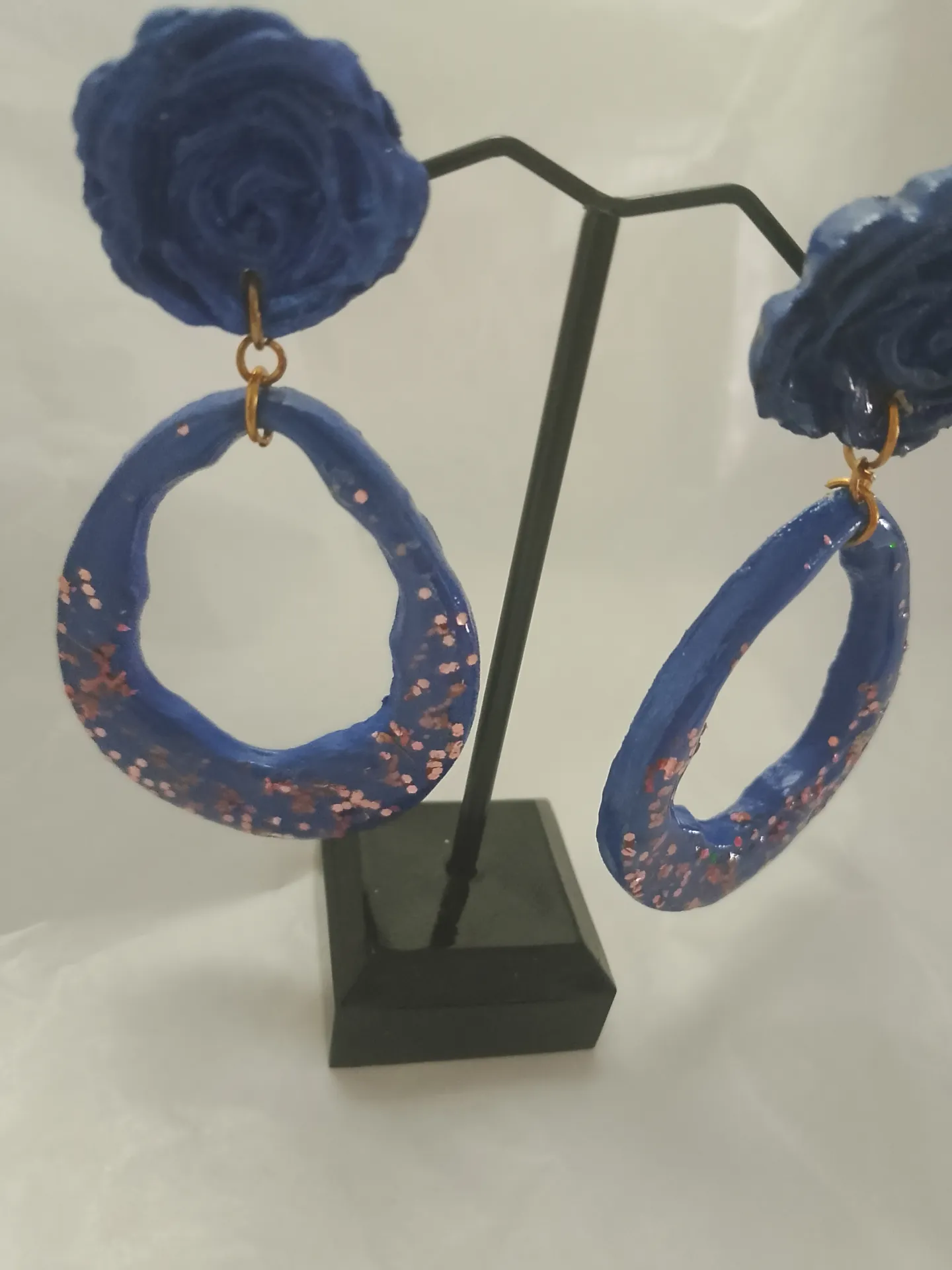 Pendientes aro azul