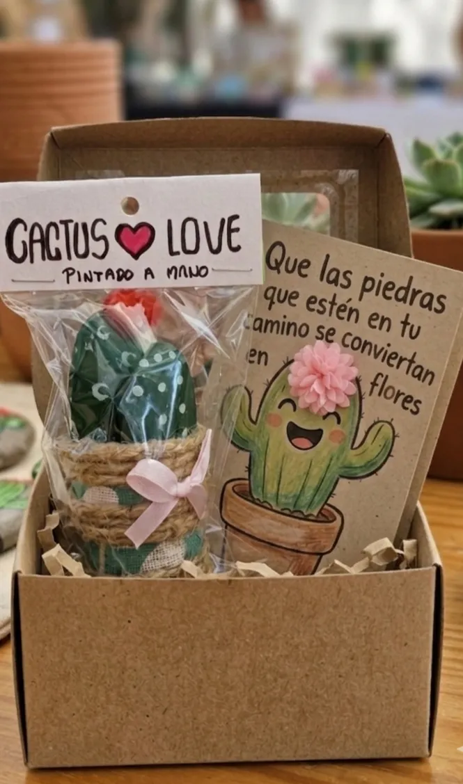 Mini Cactus "Cactus Love" - Regalo con Mensaje