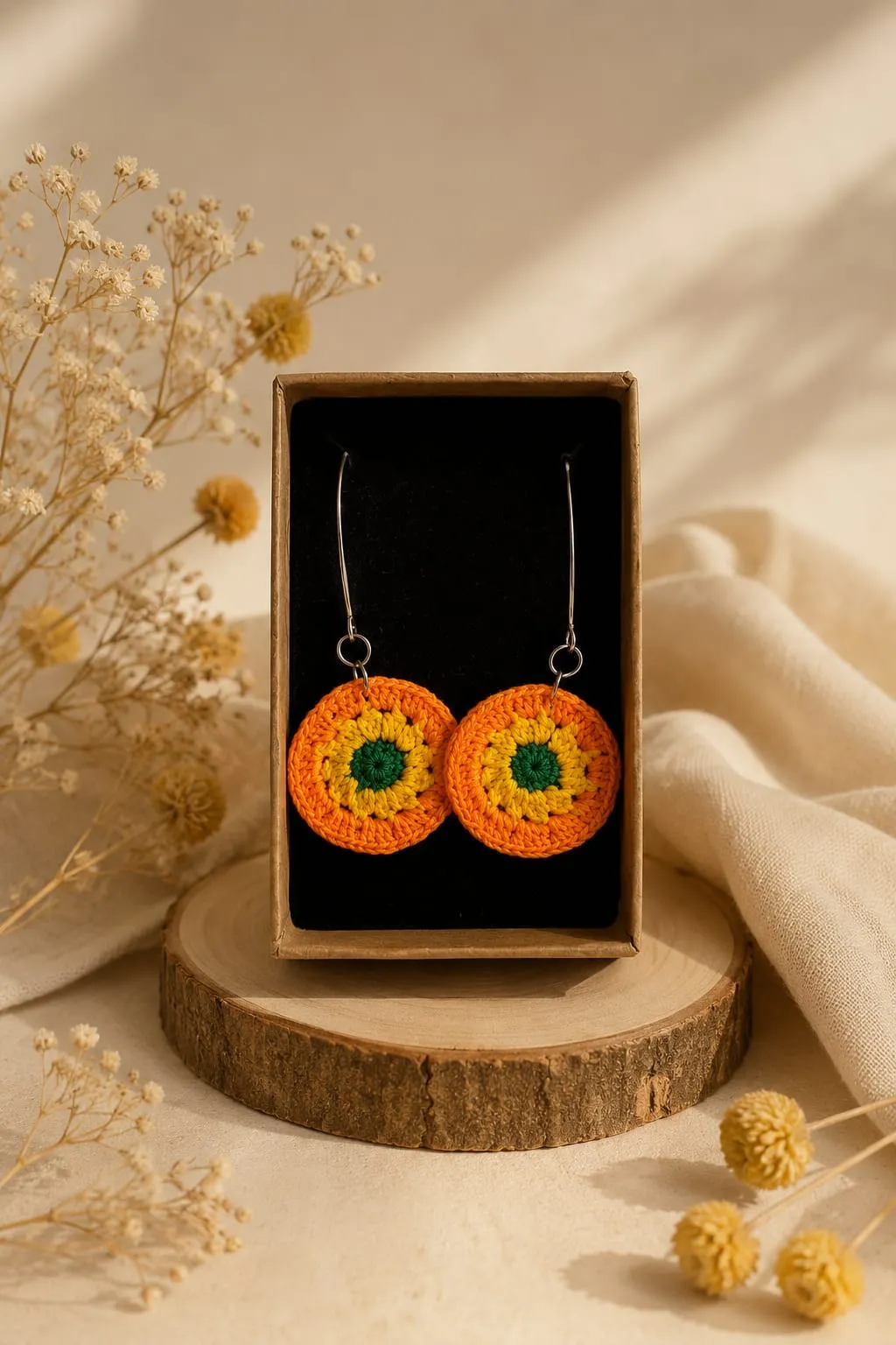 Pendientes círculos de sol