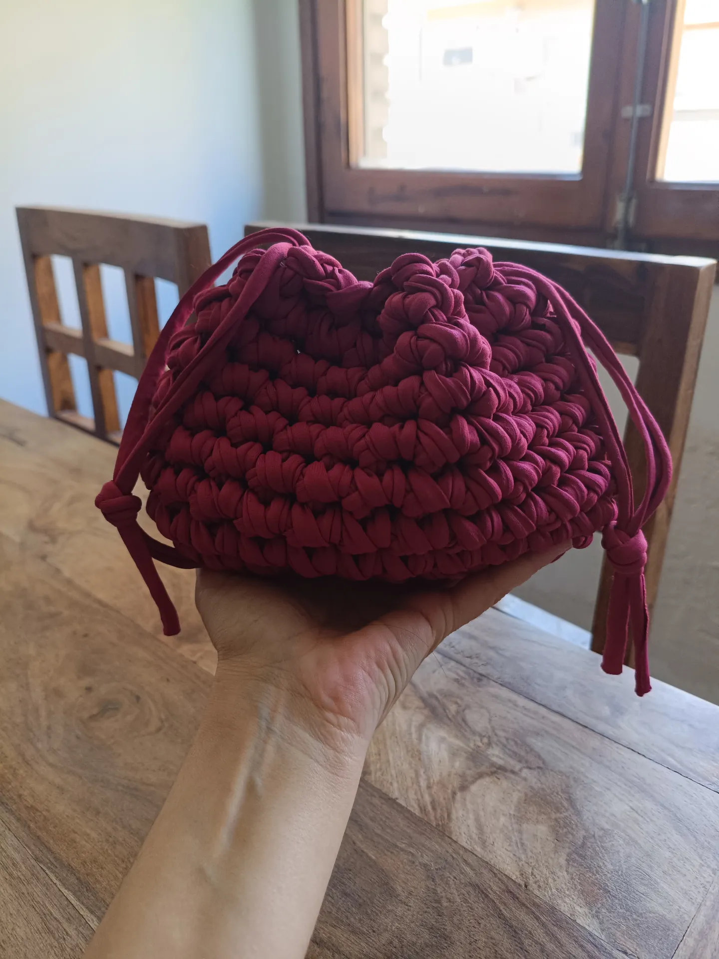 Bolso trapillo granate  - Imagen 2