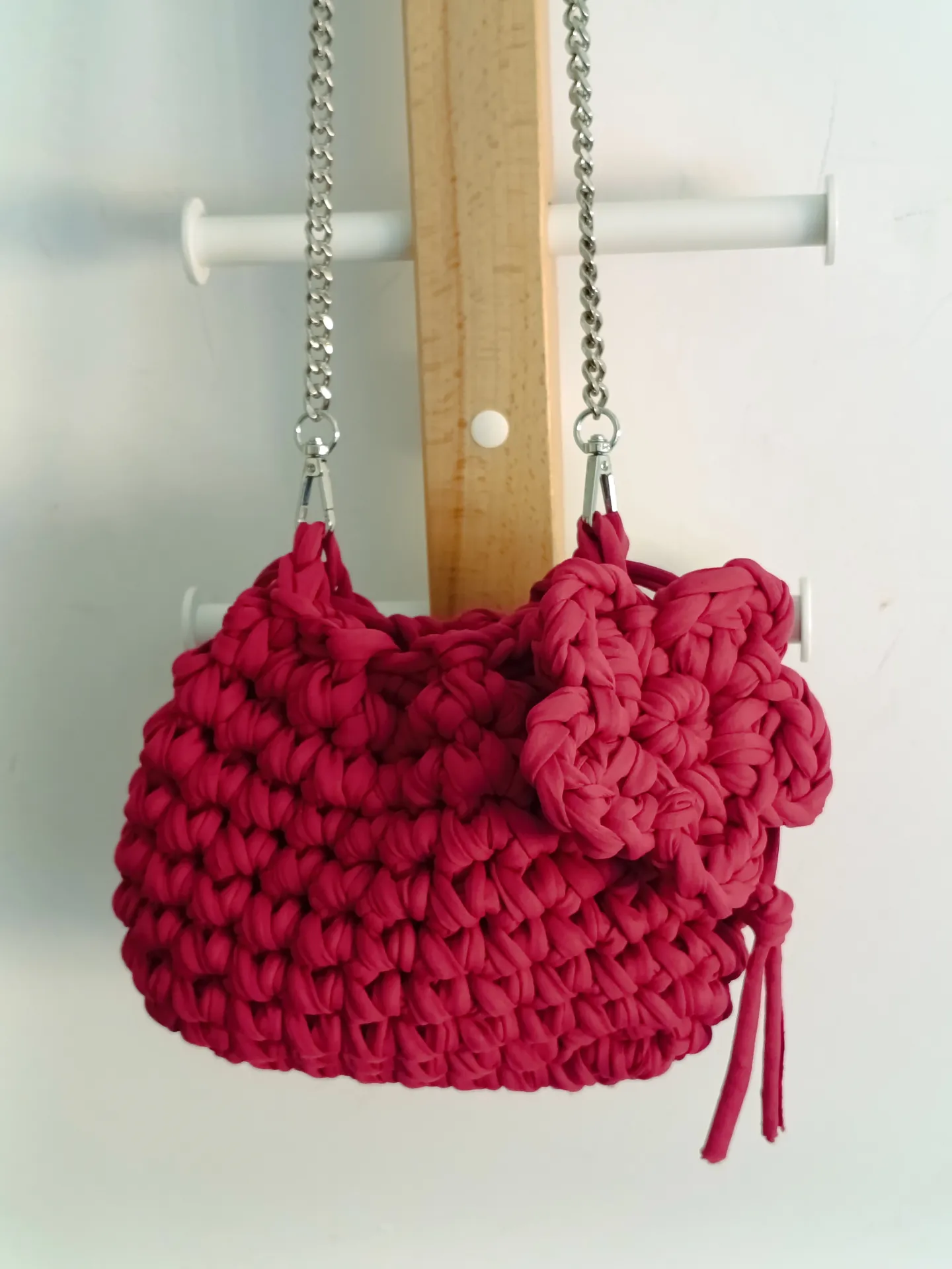 Bolso trapillo granate 