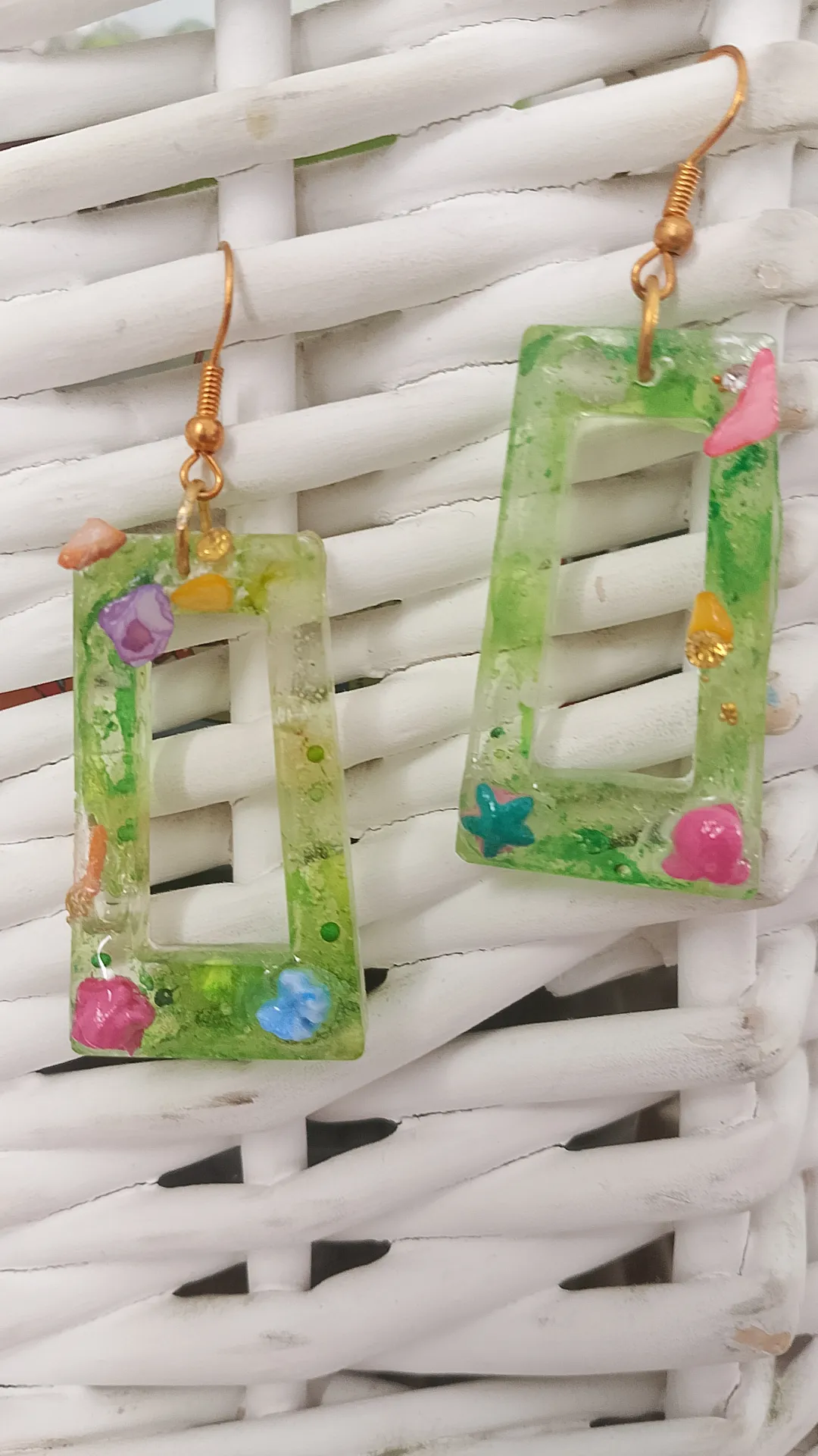 Pendientes verde mar - Imagen 2