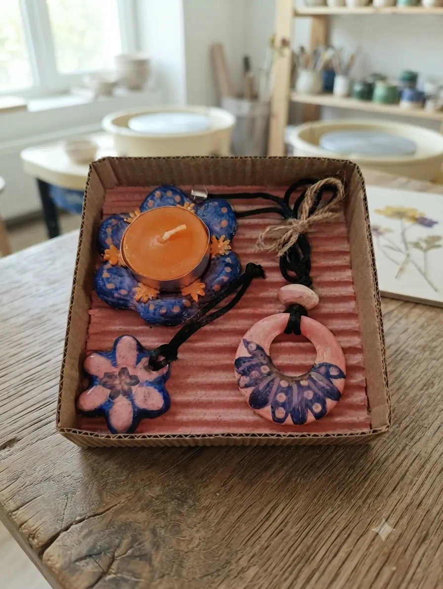 Caja Regalo "Esencia Artesanal" – Set de Colgante y Detalles Únicos - Imagen 3