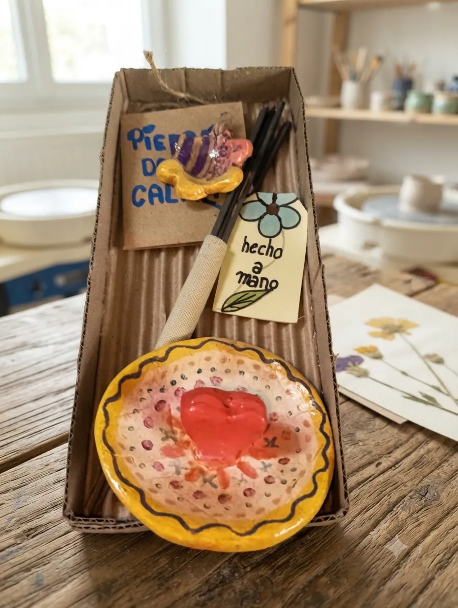 Caja Regalo Momento de Calma – Set de Incensario y Piedra Antiestrés - Imagen 4