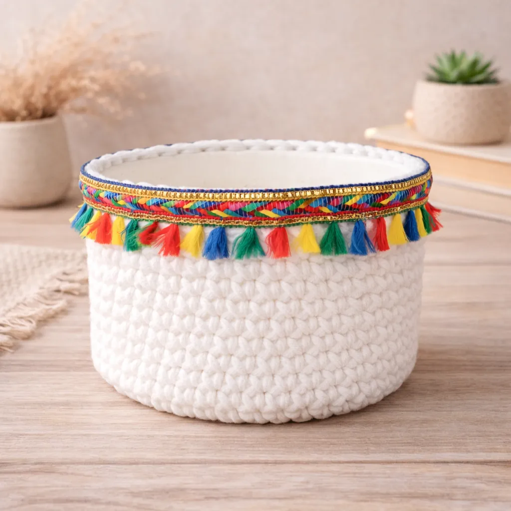 Cesta de crochet 