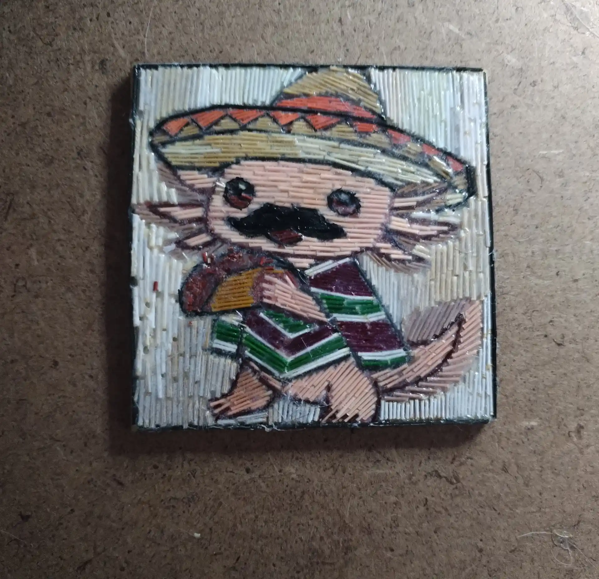 Imanes artesanales con popotillo  - Imagen 2