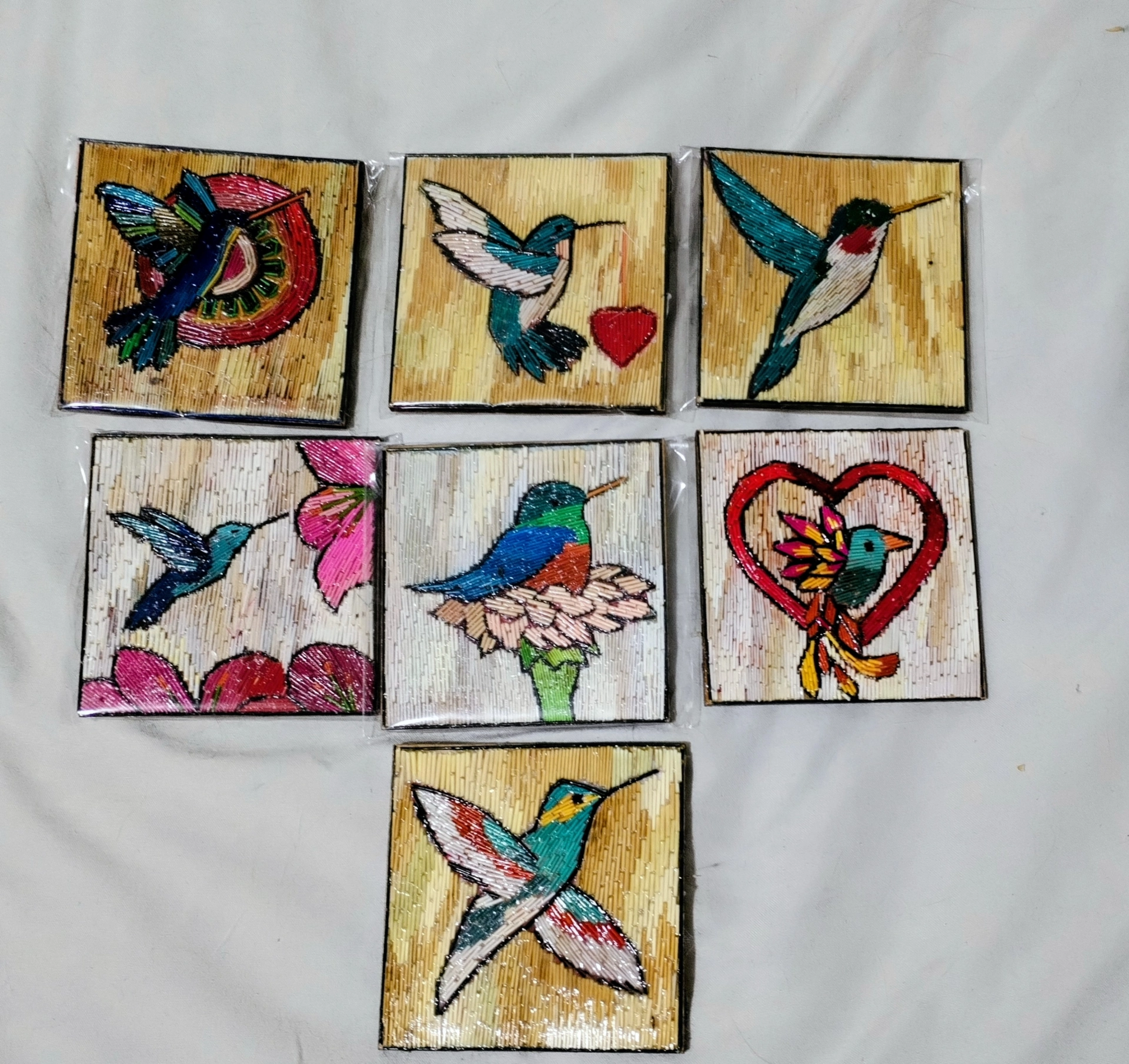 Imanes artesanales con popotillo 