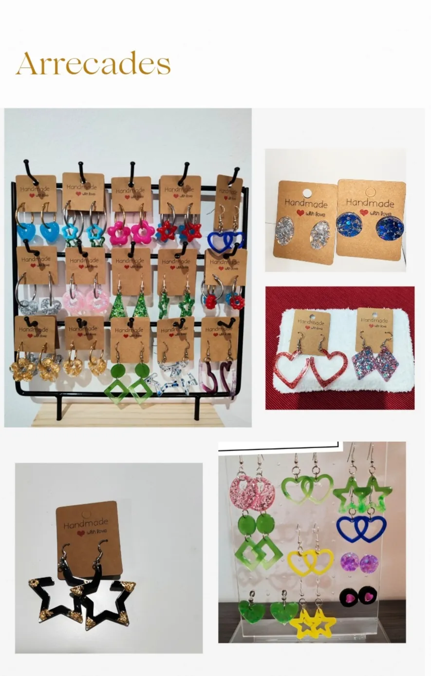 Arrecades resina (Pendientes de resina)