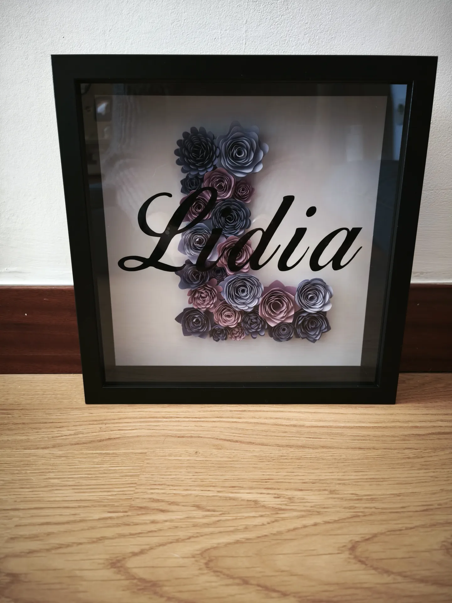 Cuadro flores personalizado