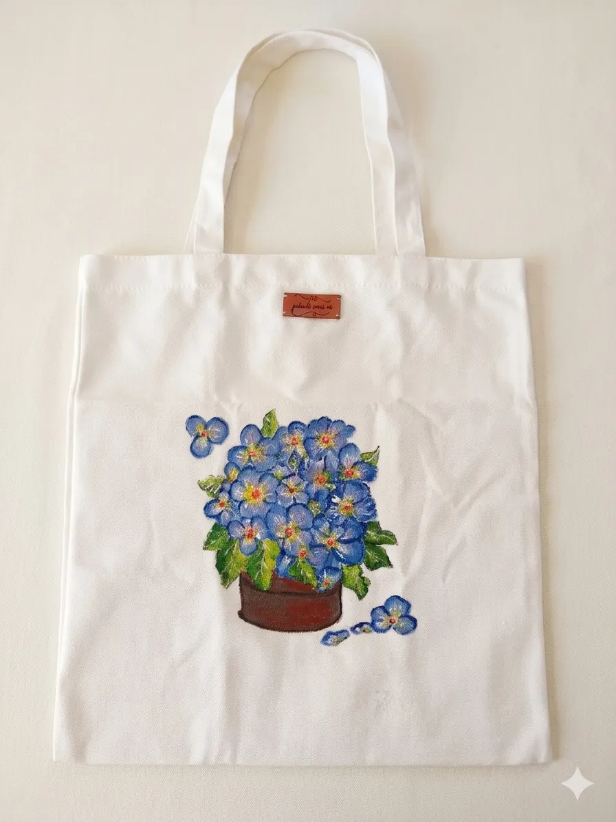 Tote bag y neceser "Violetas" - Imagen 2