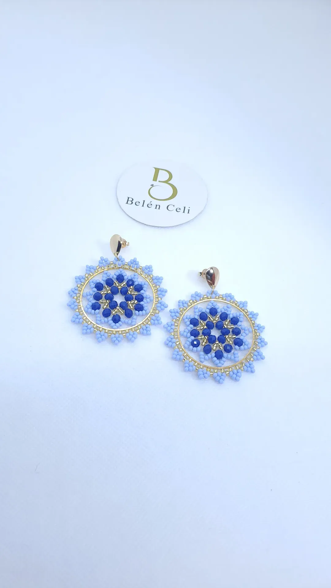 Aretes Mándala Azules