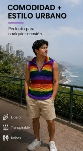 Sweter sin manga con capucha  - Imagen 2