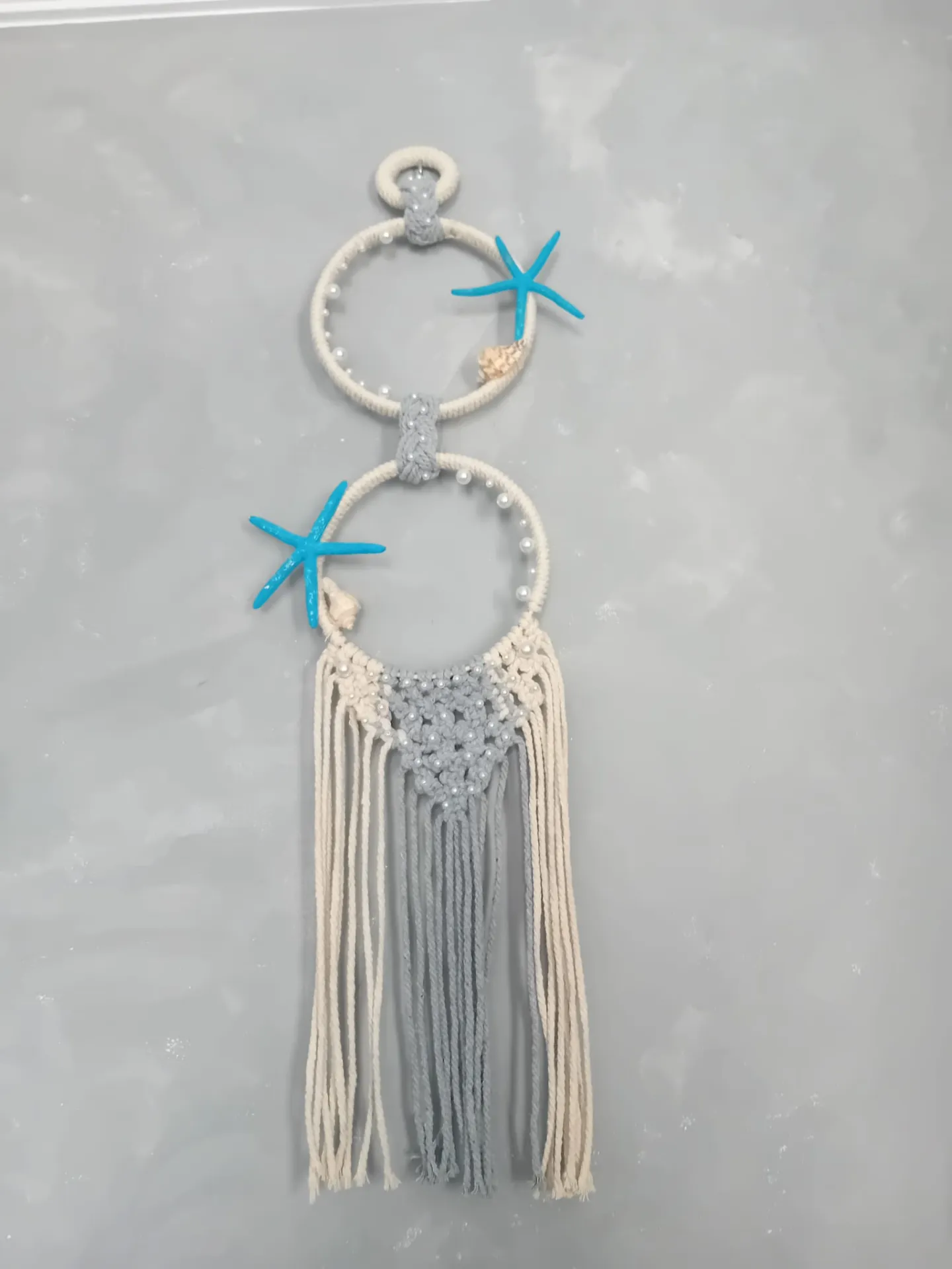 Tapiz de macramé, estilo mediterráneo 