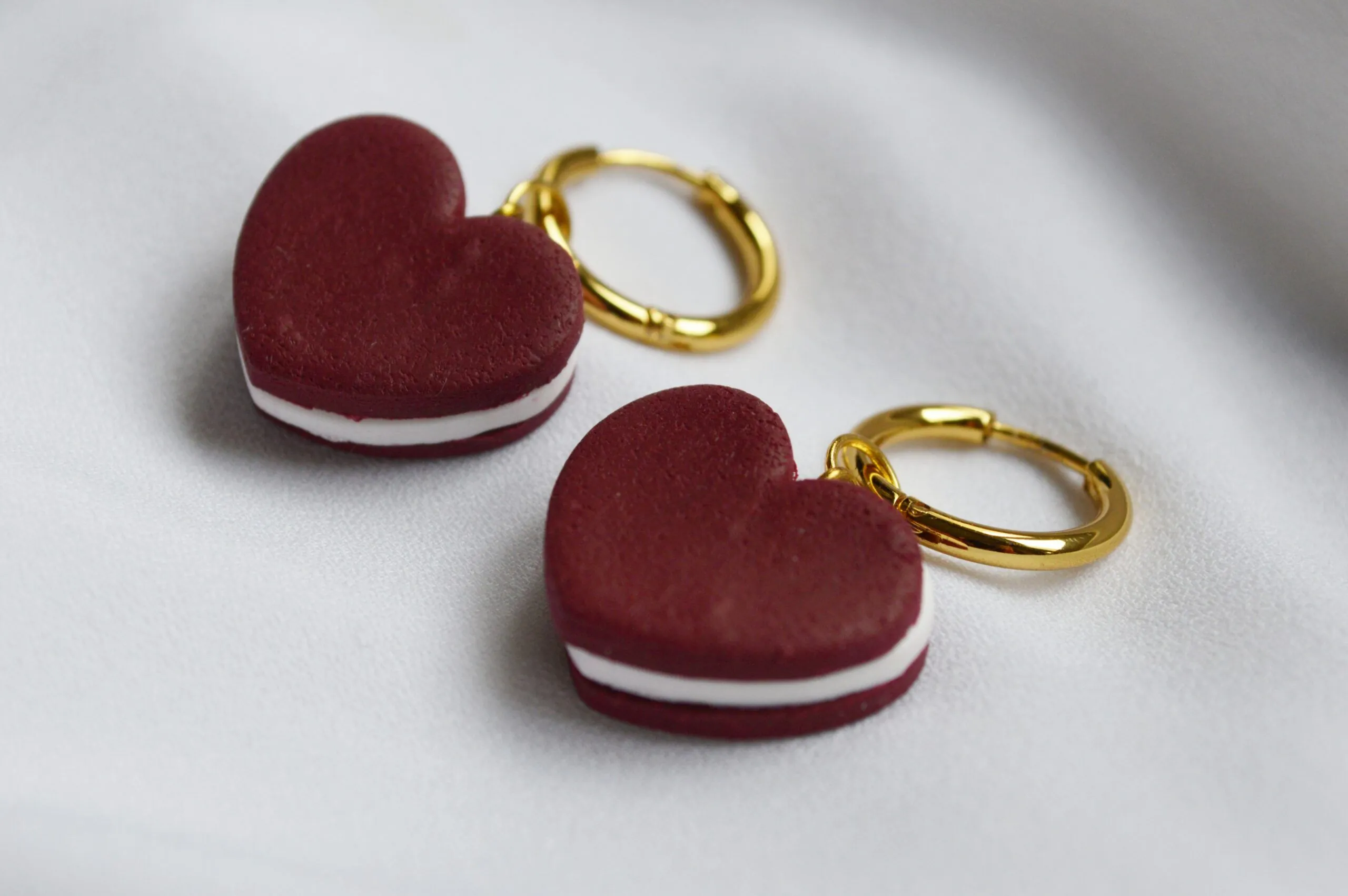 Pendientes de arcilla polimérica modelo Charm Galletita