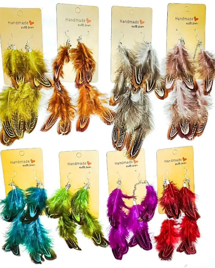 Pendientes con plumas - Imagen 5
