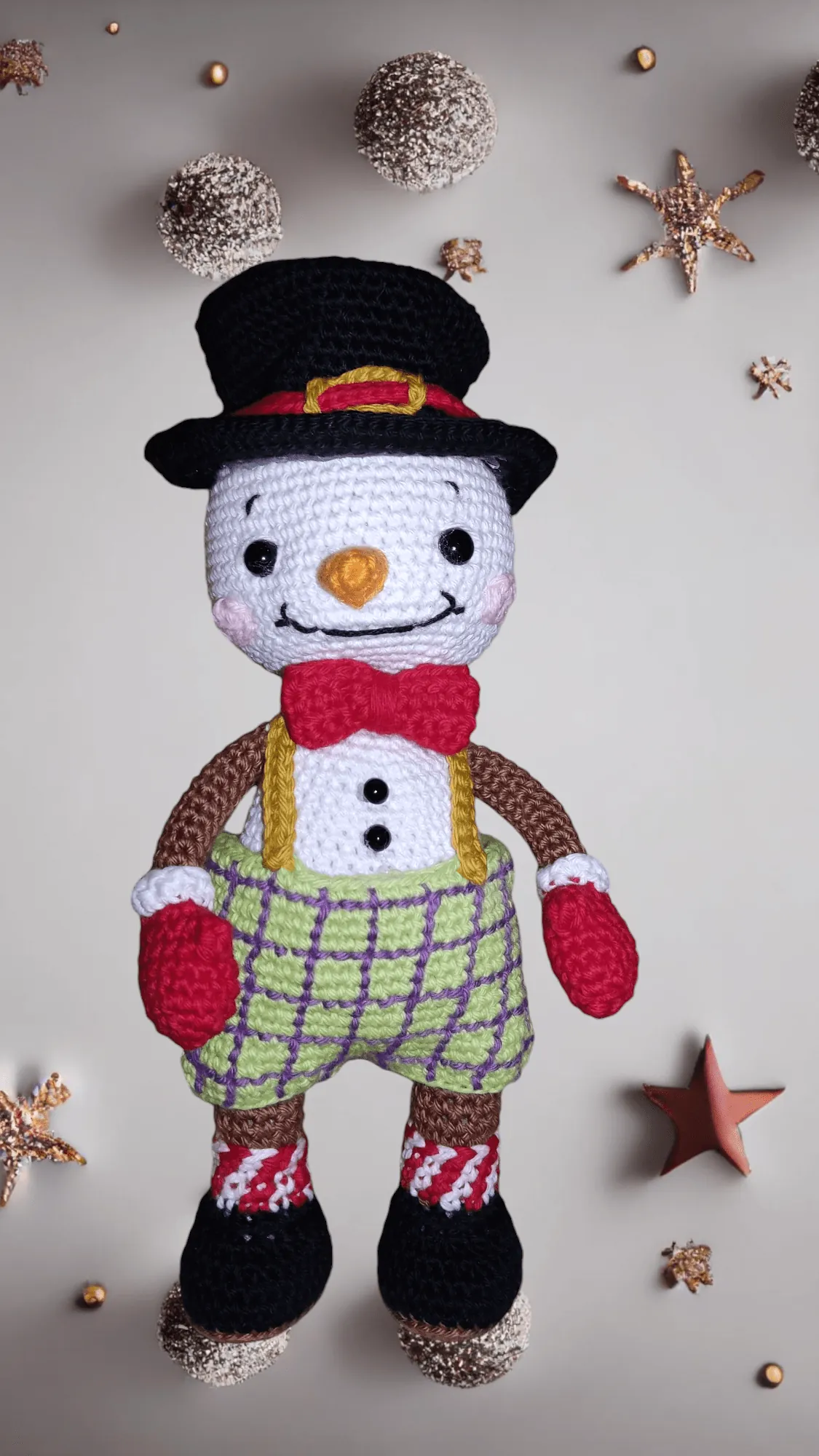 Muñeco de nieve a crochet