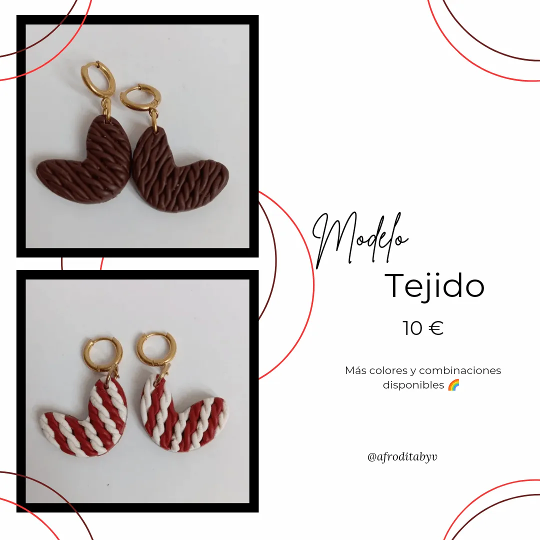 Pendientes Modelo tejido