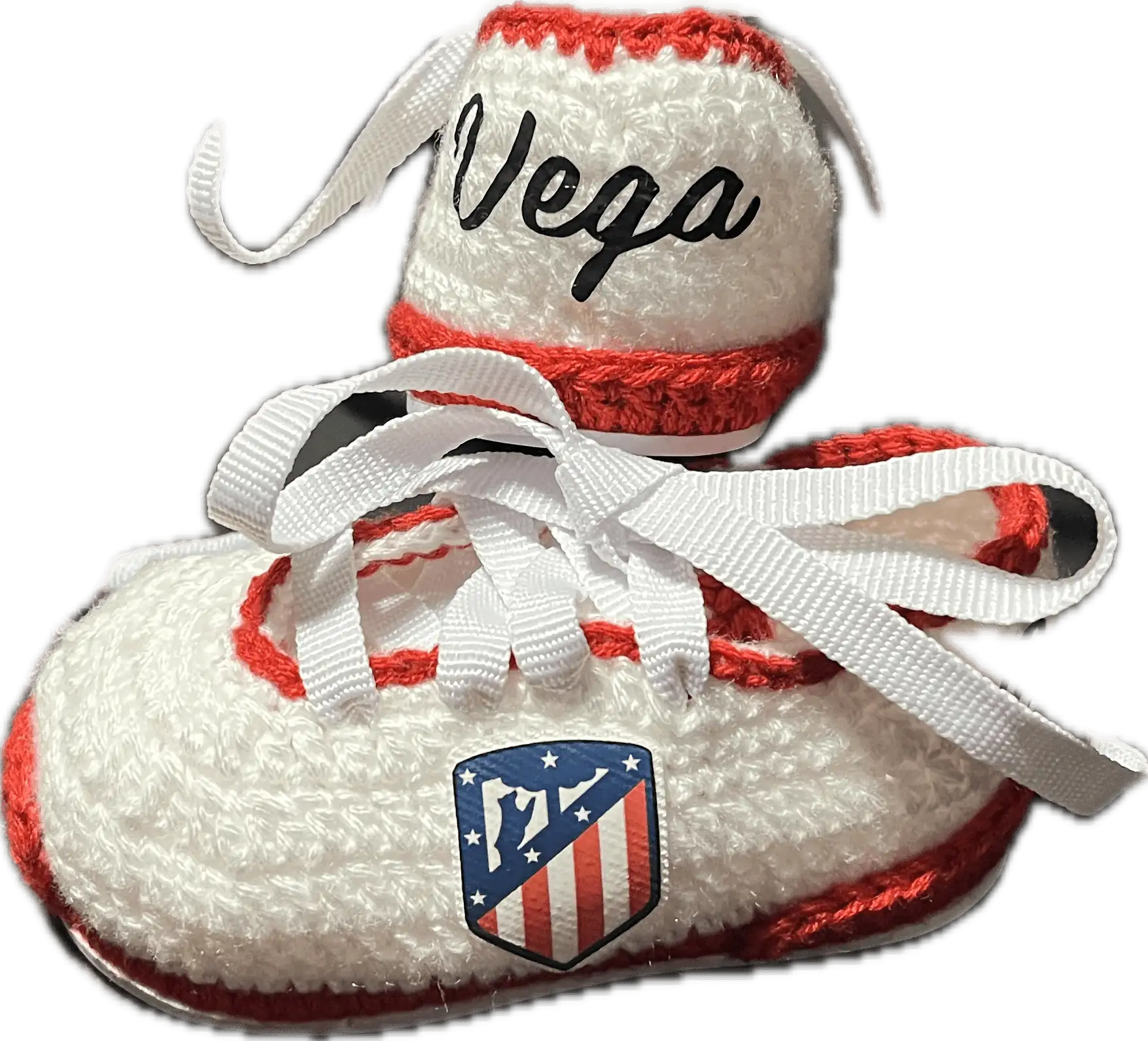 Patucos de fútbol para bebé del equipo del Madrid Atlético, personalizados - Imagen 3