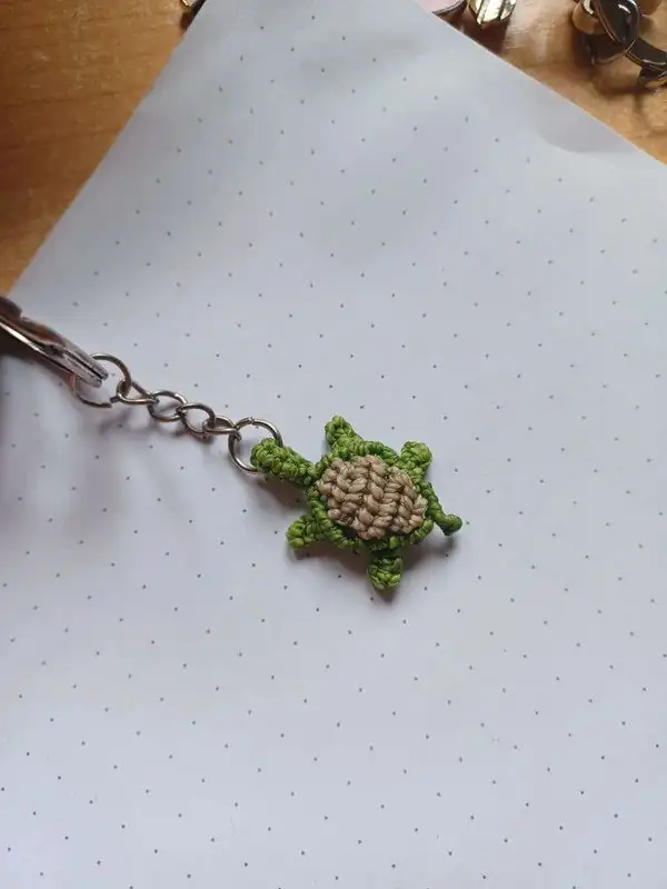 Llavero Tortuga macramé