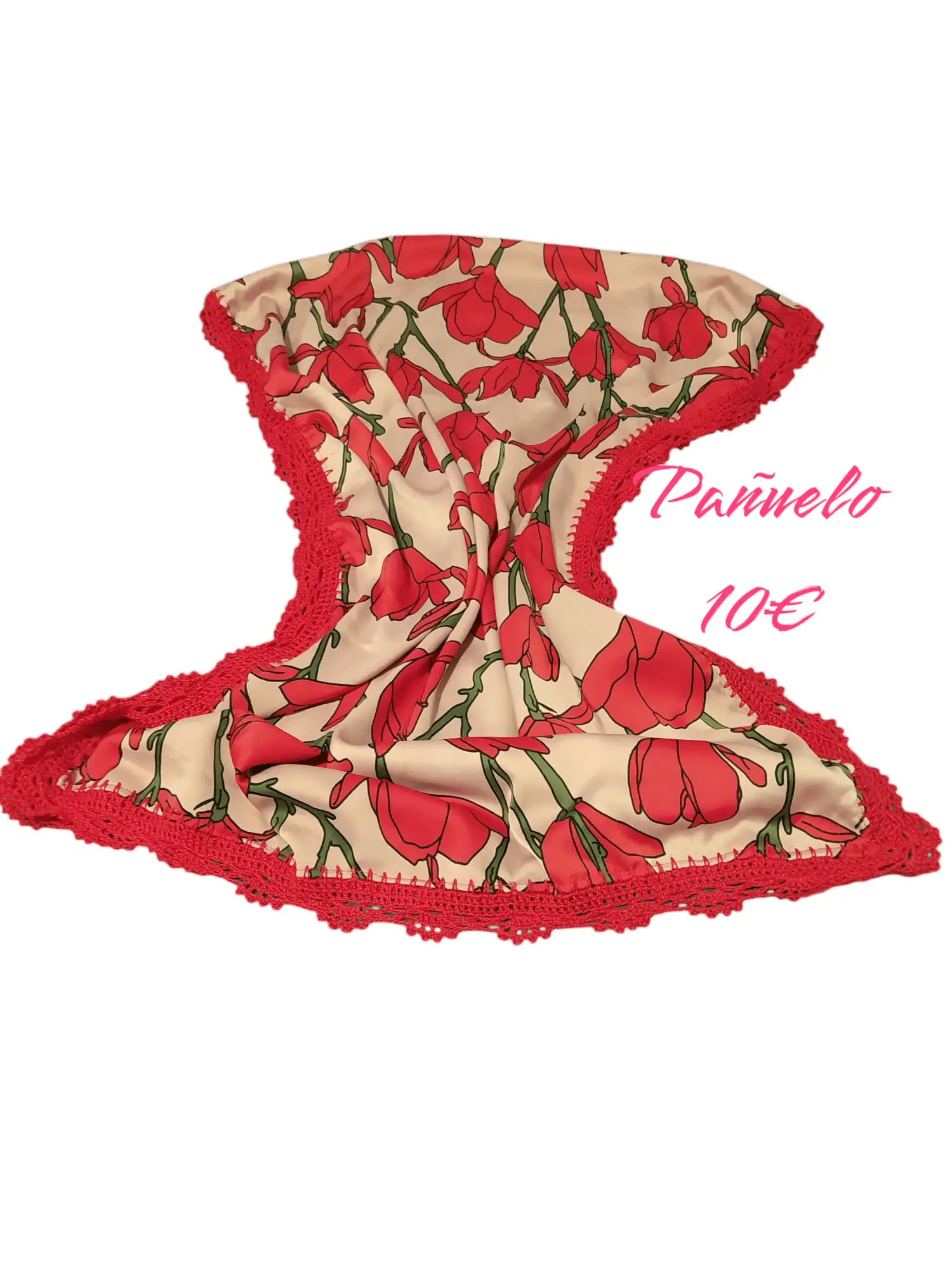 Pañuelo con puntillas a crochet