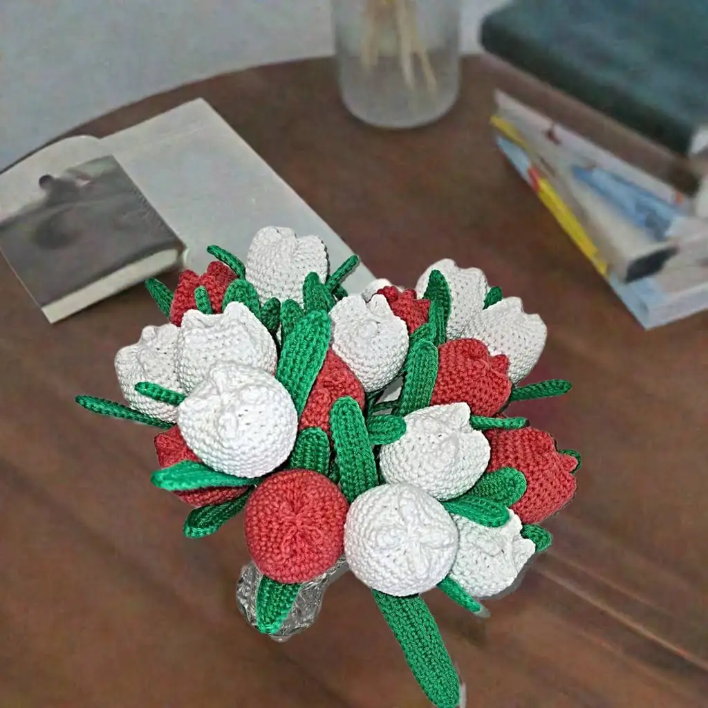 Ramitos de tulipanes de crochet - Imagen 5