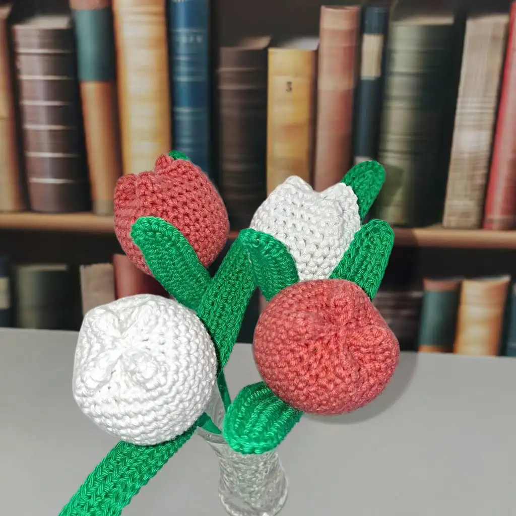 Ramitos de tulipanes de crochet - Imagen 3