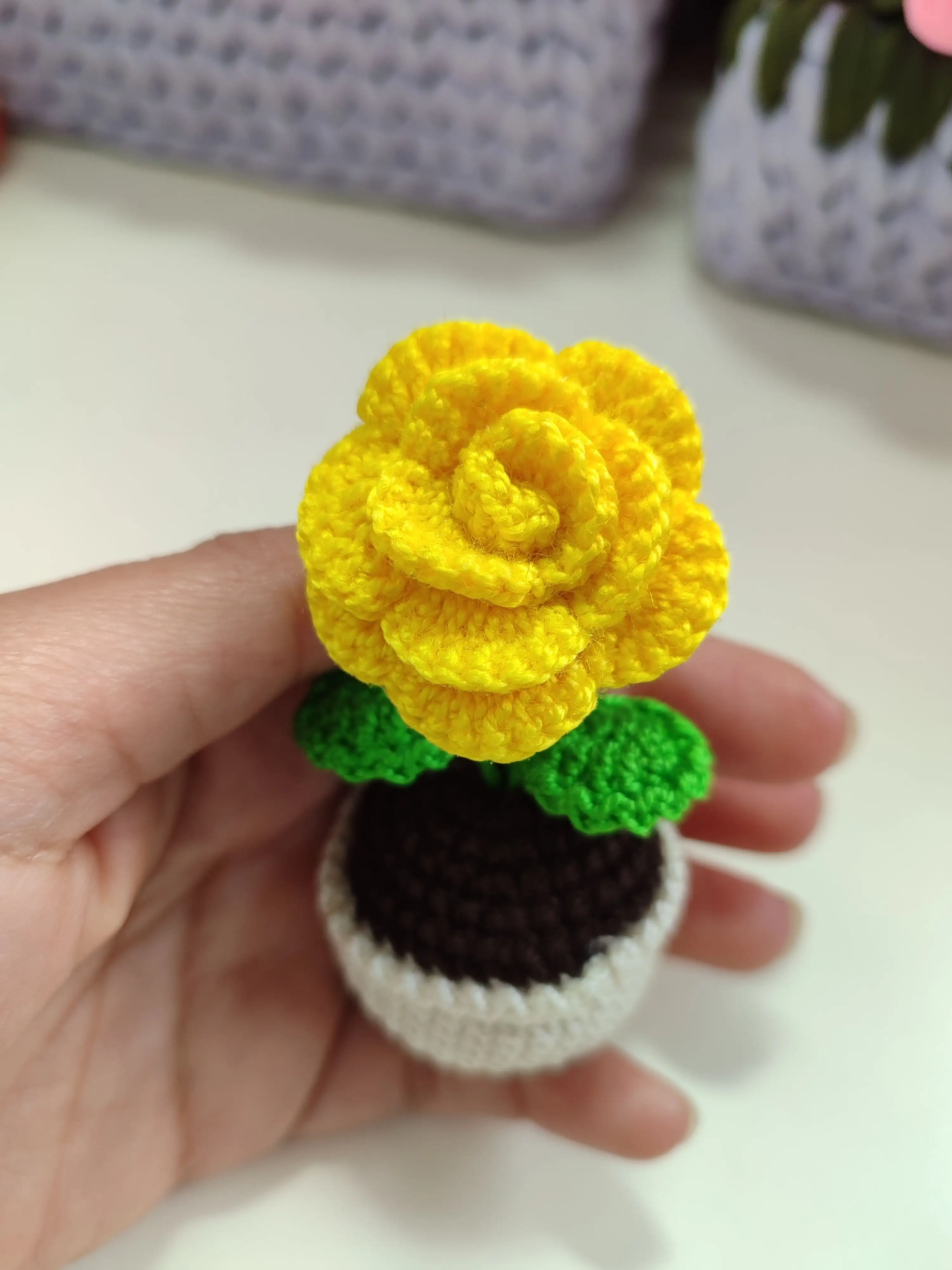 Mini Maceta de rosa 