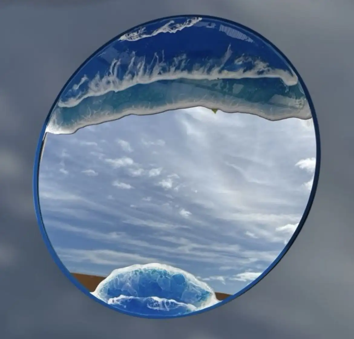 Espejo Mar de resina epoxi - Imagen 4