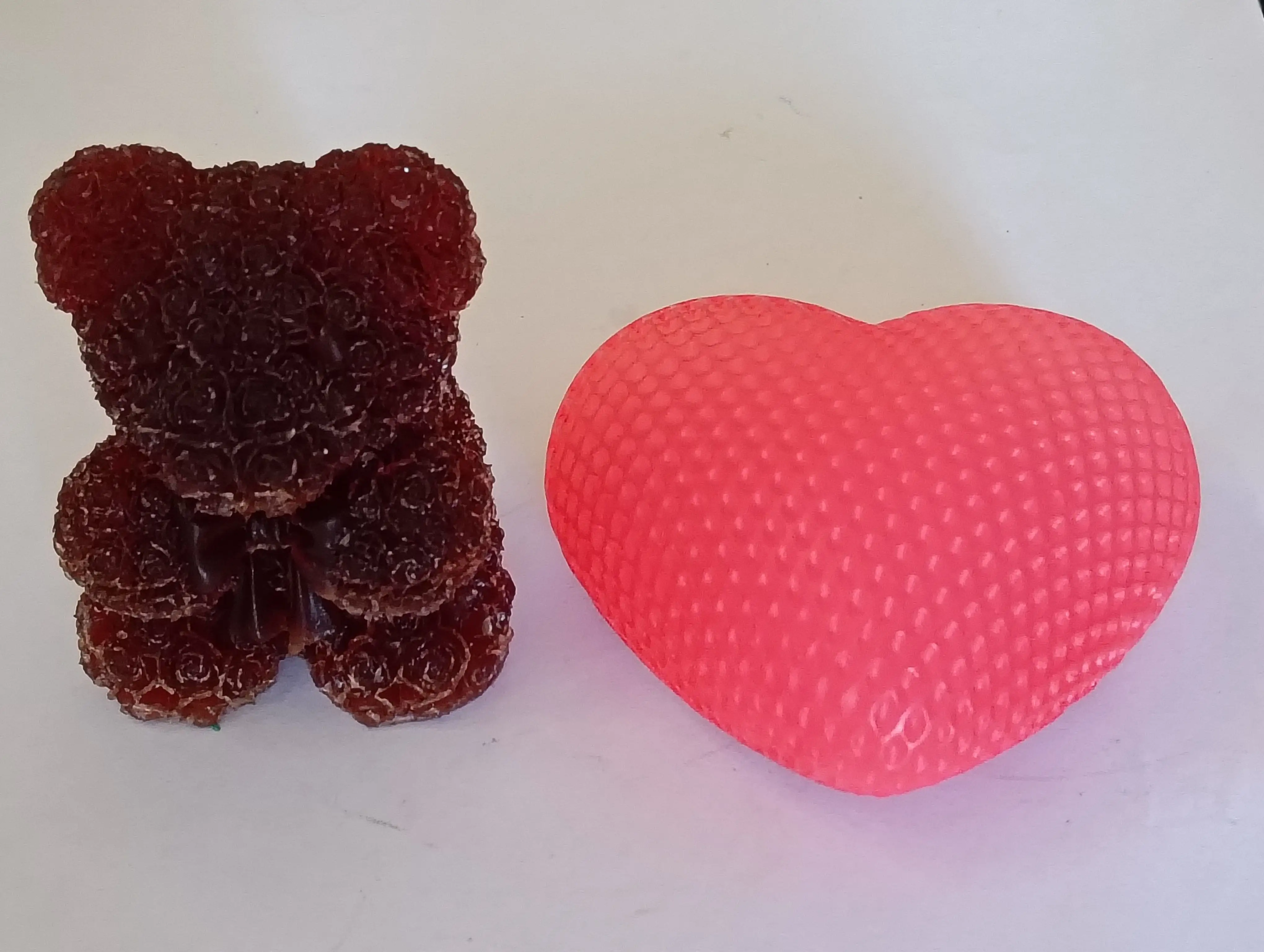 Set decorativo Osito de Rosas + Corazón texturizado