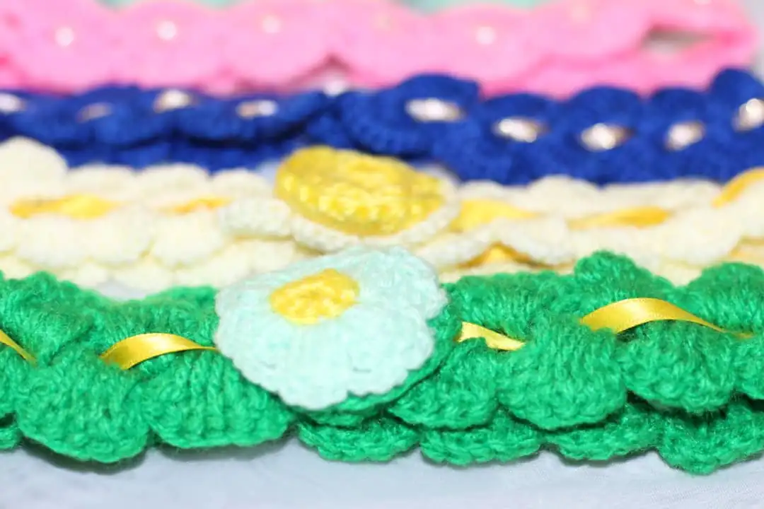 Diademas tejidas a crochet - Imagen 2