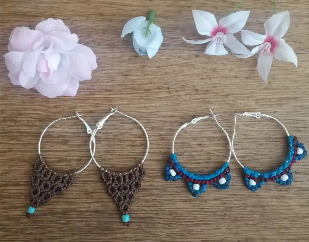 Pendientes de macramé