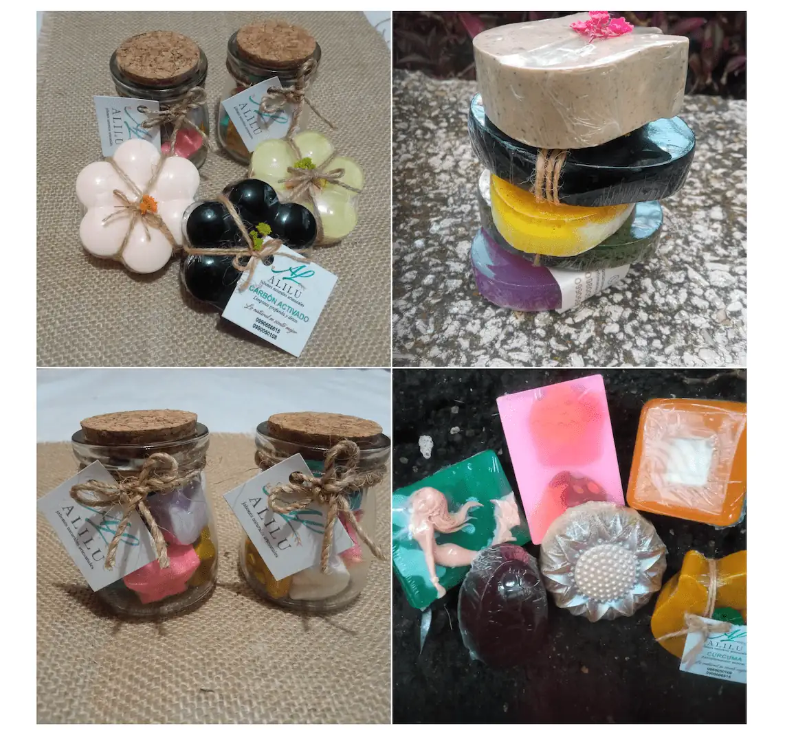 Jabón artesanal y velas aromáticas
