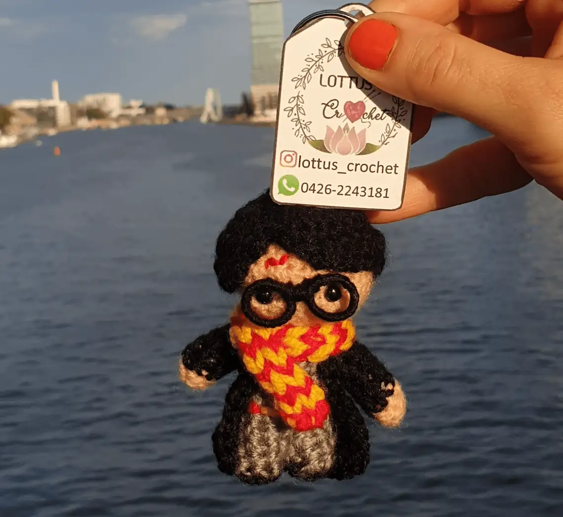 Llavero de Harry Potter en Amigurumi