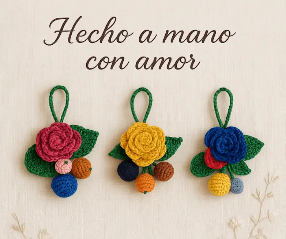 Llaveros tejidos a crochet