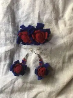 Broche y pendientes Azulgrana