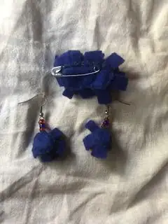 Broche y pendientes Azulgrana - Imagen 2