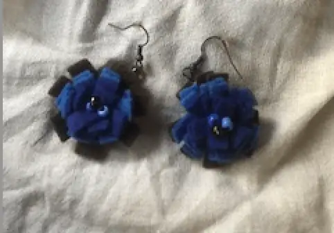 Broche y pendientes Flor otoñal - Imagen 4