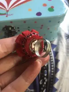 Anillo rosa roja - Imagen 3